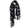 Horse Scarf - Black with White horses Approx 180cm Long