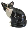 Black & White Tuxedo Cat Ceramic Money Box or Figurine 17cm H