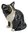 Black & White Tuxedo Cat Ceramic Money Box or Figurine 17cm H