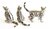 Miniature Porcelain, Set/3 Grey Tabby Cats