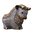 Rinconada De Rosa Black/Grey Confetti Baby Bull Figurine