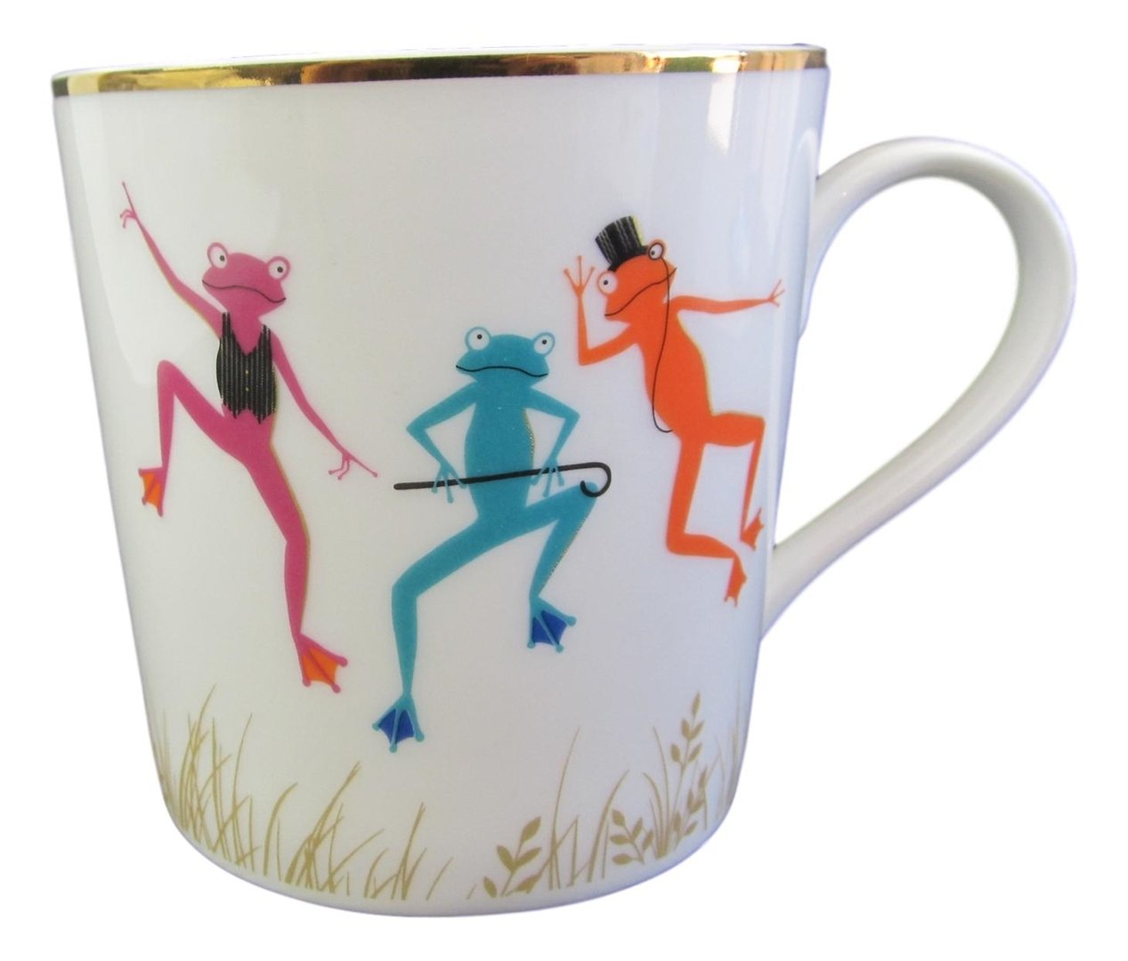 Portmeirion Sara Miller Piccadilly Set frog mug Fine Frogs coffee/tea cup 
