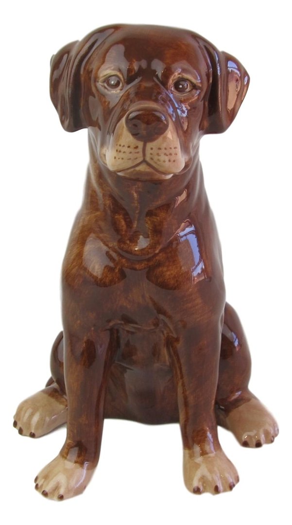 Buy Labrador Dog Ceramic Money Box or Figurine 20cm High Brown