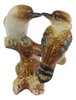 Miniature Porcelain Kookaburra Birds on Tree Approx 6cm High