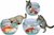 Miniature Porcelain Siamese Cat Figurine with Fish & Bowl (A)