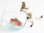 Miniature Porcelain Siamese Cat Figurine with Fish & Bowl (B)