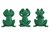 Hear, See & Speak No Evil Green Frog Figurine Set of 3