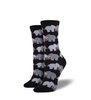 Elephant Socks -Black SockSmith Cotton Crew