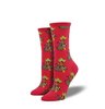 Sloth Socks - Raspberry SockSmith womens Cotton Crew