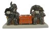 Elephant Salt & Pepper Shakers - Ceramic Enjoying a Cuppa