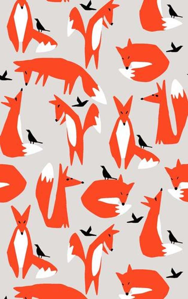 Fox Cotton Tea Towel Australian Design Approx 74cm x 47cm