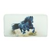 Horse Wallet - Black Freisan Horse  - White, Image on both sides