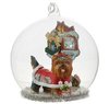 RAZ Yorkshire Terrier Christmas Dog Glass Dome Xmas Ornament
