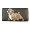 Dog Wallet - Shar Pei Walking on both sides - Black Wallet