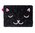 Large Cat Purse - Black Beaded Zip closure Multi purpose