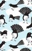 Willy Wagtail Bird Cotton Tea Towel Approx 74cm x 47cm