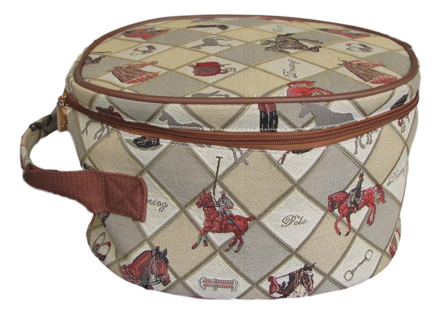 Equestrian Sport Horse Design Tapestry Riding Safety Helmet Storage bag 