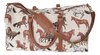 Tapestry Running Horse Overnight Bag w Shoulder Strap