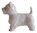 Miniature Porcelain West Highland Terrier Westie Dog Figurine