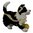 Border Collie Pup with Ball Dog Jewelled Trinket Box Figurine