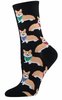 Corgi Dog Socks - Black SockSmith Cotton Womens