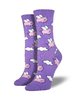 Pig Socks - When Pigs Fly Lavender  SockSmith Cotton One Size