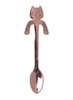 Cat Spoon, Hangs on side of Cup Rose Gold Metal Set/2 Spoons