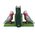 Galah Bird Bookends Green Base - Cast Iron Aged Appearance