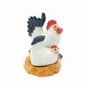 Hens Chickens on Nest/Base Salt & Pepper Shakers Blk & White