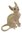 Miniature Porcelain Cat figurine, Sphynx - Pink