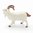 Miniature Ceramic Goat figurine White with Horns