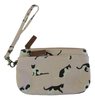 Cat Design Small clutch purse w detachable wristlet - Pink