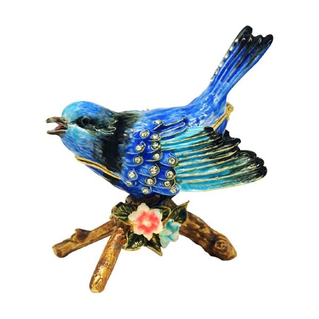 Splendid Fairy Wren Jewelled Bird Trinket Box or Figurine