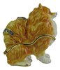 Pomeranian - Brown Jewelled Dog Trinket Box or Figurine