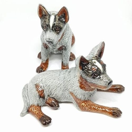 Australian Cattle Dog Salt & Pepper Shakers - Blue