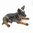 Australian Cattle Dog Lying Ceramic Figurine - Dark
