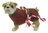 British Bulldog Red Jacket Hanging Xmas Figurine App 5cm High