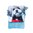Poodle Dog Slim Cross body Flap Bag - Grey Pup