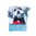 Poodle Dog Slim Cross body Flap Bag - Grey Pup