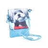 Poodle Dog Slim Cross body Flap Bag - Grey Pup