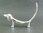 Dog Ring Holder - Silver Plated Finish- Dachshund w Blue Eyes