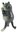 Quirky Cat Figurine Talking a Selfie - Blue/Grey Colour