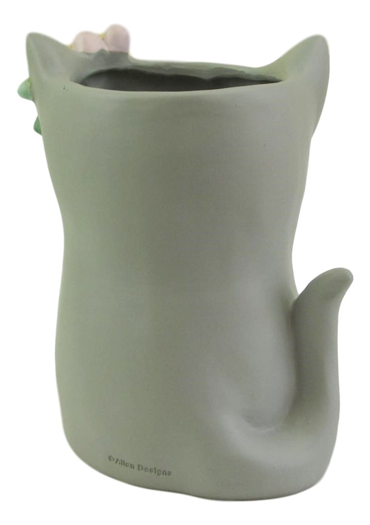 Ceramic Fat Cat by Allen Designs 19cm High Cat Pot Planter 