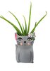 Cat Pot Planter Ceramic Pretty Kitty Grey Allen Designs 19cm