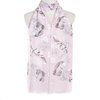 Fox Scarf - Grey & White Foxes on Light Pink Scarf