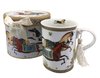 Horse Fine China Mug, Abstract Horses Beautifully Boxed