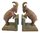 Goat Bookends - Brown Cast Iron Rustic Aged Appearance