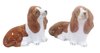 Basset Hound dog Ceramic Salt & Pepper Shakers