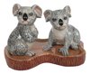 Native Koala Salt & Peppers Shakers - Ceramic (Light Grey)