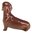 Miniature Ceramic Dachshund Dog Figurine - Tan